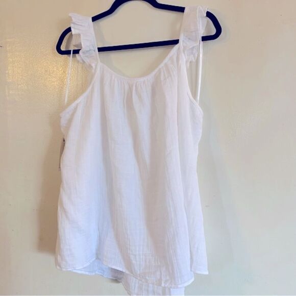 Terra & Sky White Sleeveless Top 100% Cotton Sz 2X Gorgeous NWT - Picture 4 of 5